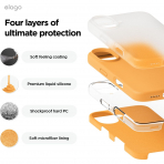 elago Apple iPhone 16 Plus Silikon Klf-Orange