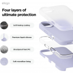 elago Apple iPhone 16 Plus Silikon Klf-Purple
