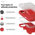 elago Apple iPhone 16 Plus Silikon Klf-Red