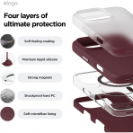 elago Apple iPhone 16 Pro Max Manyetik Klf-Burgundy