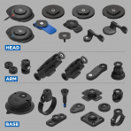 Quad Lock GoPro 360 Aksiyon Kameras Kiti(Small)