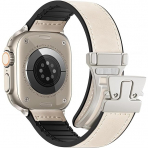 WestEagle Apple Watch 10 46mm Deri Kay-White 