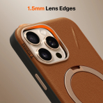 TORRAS iPhone 16 Pro Ostand Q3 VegSkin Klf-Amber Brown