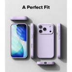 Rin gke Apple iPhone 17 Pro Max Silikon Klf-Light Purple
