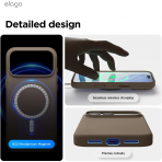 elago Apple iPhone 17 Pro Manyetik Deri Klf-Taupe
