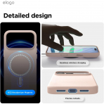 elago Apple iPhone 17 Pro Manyetik Deri Klf-Lovely Pink