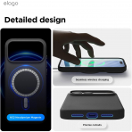 elago Apple iPhone 17 Pro Manyetik Deri Klf-Black