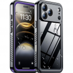 Temdan Apple iPhone 17 Pro Su Geirmez Klf -Purple Clear