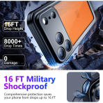 Temdan Apple iPhone 17 Pro Su Geirmez Klf -Black Clear