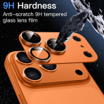 JETech Apple iPhone 17 Pro Max Kamera Koruyucu-Orange