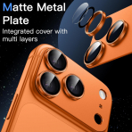 JETech Apple iPhone 17 Pro Max Kamera Koruyucu-Orange