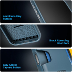 ENCASED Apple iPhone 17 Pro Max Cache Czdan Klf-Blue