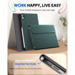 INFILAND Samsung Galaxy Tab S11 Ultra Standl Klf-Midnight Green
