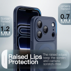 JETech Apple iPhone 17 Pro Max Manyetik Klf-Dark Blue