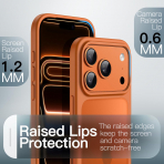JETech Apple iPhone 17 Pro Max Mat Klf-Orange