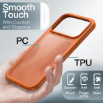 JETech Apple iPhone 17 Pro Max Mat Klf-Orange