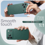 JETech Apple iPhone 17 Pro Silikon Klf-Midnight Green