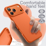 JETech Apple iPhone 17 Pro Max Silikon Klf -Orange
