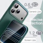 JETech Apple iPhone 17 Pro Max Silikon Klf -Midnight Green