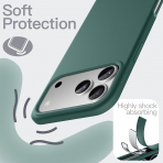JETech Apple iPhone 17 Pro Max Silikon Klf -Midnight Green