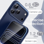 JETech Apple iPhone 17 Pro Max Silikon Klf -Dark Blue