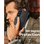 OCASE Samsung Galaxy S25 Plus Deri Czdan Klf-Spliced Gray