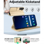 OCASE Samsung Galaxy S25 Plus Deri Czdan Klf-Gold
