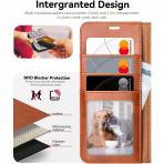 OCASE Samsung Galaxy S25 Plus Deri Czdan Klf-Brown