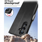 OCASE Samsung Galaxy S25 Plus Deri Czdan Klf-Black