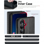 OCASE Samsung Galaxy S25 Plus Deri Czdan Klf-Black