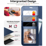 OCASE Samsung Galaxy S25 Plus Deri Czdan Klf-Blue