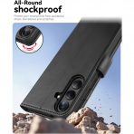 OCASE Samsung Galaxy S25 FE Deri Czdan Klf-Spliced Gray