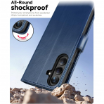 OCASE Samsung Galaxy S25 FE Deri Czdan Klf-Blue