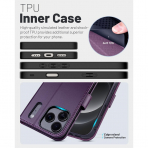 OCASE Apple iPhone 17 Pro Max C�zdan K�l�f-Dark Purple