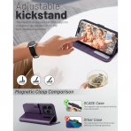 OCASE Apple iPhone 17 Pro Max C�zdan K�l�f-Dark Purple