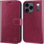 OCASE Apple iPhone 17 Pro Max C�zdan K�l�f-Burgundy