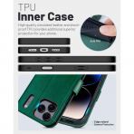 OCASE Apple iPhone 17 Pro Max C�zdan K�l�f-Blackish Green