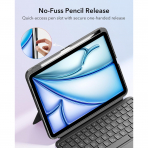 ESR iPad Air M3/M2 Flex Klavyeli Klf (10.9/11 in)-Dark Gray