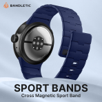 Bandletic Pixel Watch 5 Manyetik Silikon Kay�� (45mm)-Navy Blue