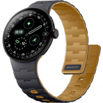 Bandletic Pixel Watch 5 Manyetik Silikon Kay�� (45mm)-Anthracite Gray/Ochre