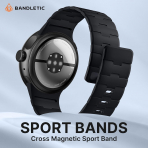 Bandletic Pixel Watch 5 Manyetik Silikon Kay�� (45mm)-Black