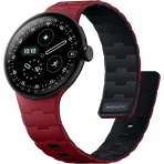 Bandletic Pixel Watch 5 Manyetik Silikon Kay�� (45mm)-Red/Black