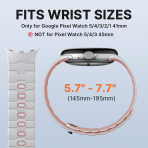 Bandletic Pixel Watch 5 Manyetik Silikon Kay�� (45mm)-White/Pink