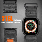 Bandletic Apple Watch Tactical Naylon Kay�� (Med�um)-Dark Gray