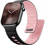 Bandletic Apple Watch Manyetik Silikon Kay�� 42mm-Black/Pink