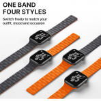 Bandletic �ift Tarafl� Manyetik Silikon Kay�� 42mm-Gray/Orange