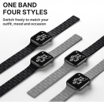 Bandletic �ift Tarafl� Manyetik Silikon Kay�� 42mm-Black/Grey
