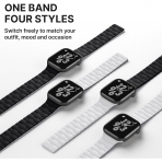 Bandletic �ift Tarafl� Manyetik Silikon Kay�� 42mm-Black/White