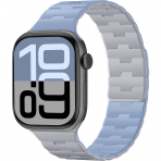 Bandletic �ift Tarafl� Manyetik Silikon Kay�� 42mm-Light Grey/Blue