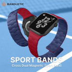 Bandletic �ift Tarafl� Manyetik Silikon Kay�� 42mm-Navy Blue/Red